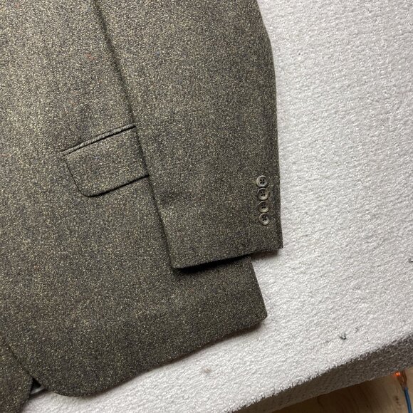 Jack Victor Lanzawood Sport Coat Blazer 42R Men’s Wool Tweed Dark Green Jacket - Picture 5 of 16